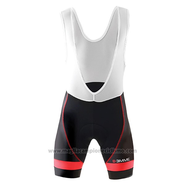 2017 Abbigliamento Ciclismo Biemme Identity Nero e Rosso Manica Corta e Salopette